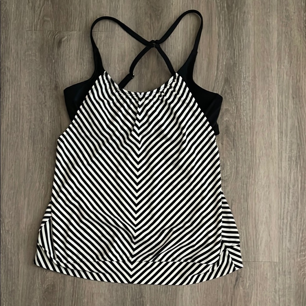 Athleta Black and White Tankini